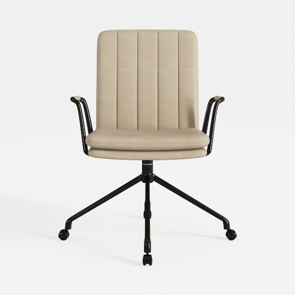 VINGLI Comfy Green Leather Office Desk Chair, High