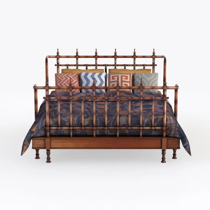 Sydney Queen Bed Antique Brushed Gold
