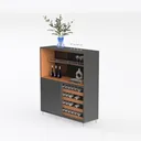 wine cabinet-Homebar Left 45 Degree View