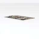 Modern Minimalist Black White Geometric Area Rug 3D Model Right 45 Degree View