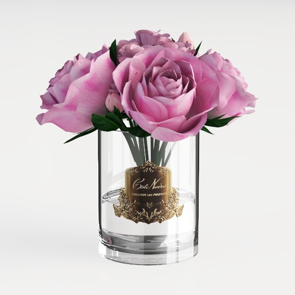 Hollyone Hydrangea Artificial Flowers with Glass