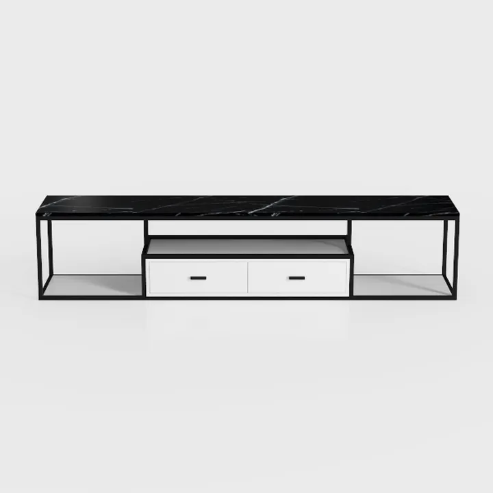 VECELO TV Stand with Power Outlets for Televisions