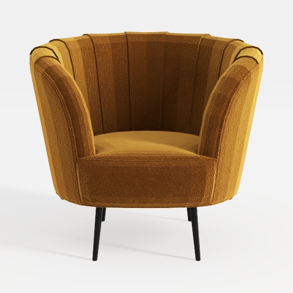 LINSY Small Accent Chair with Ottoman, Modern