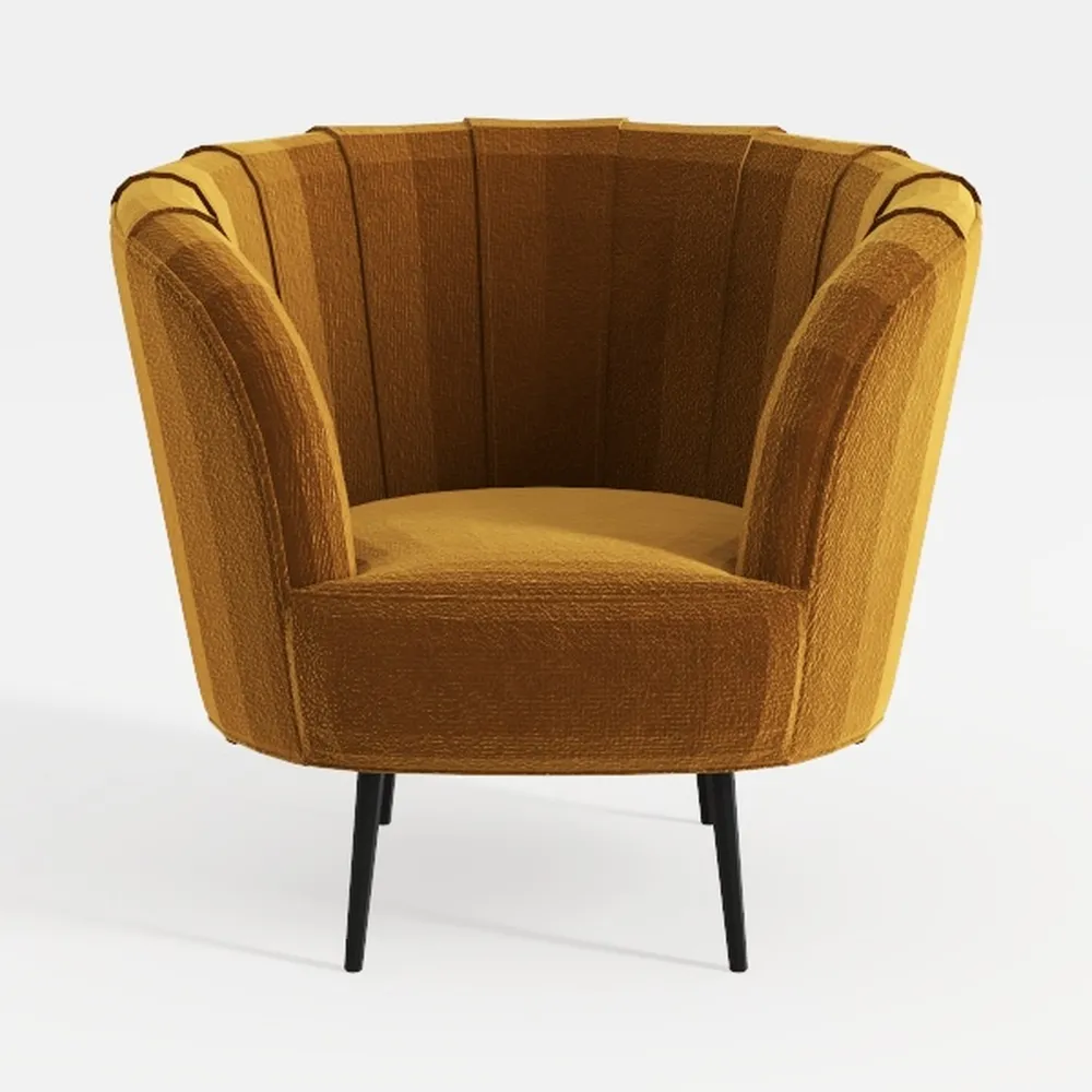 LINSY Small Accent Chair with Ottoman, Modern