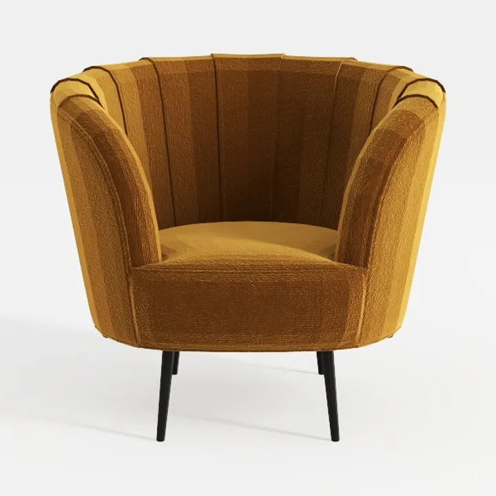 LINSY Small Accent Chair with Ottoman, Modern