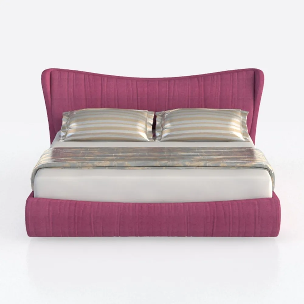 BOWERY HILL Faux Leather Tufted Queen Platform Bed