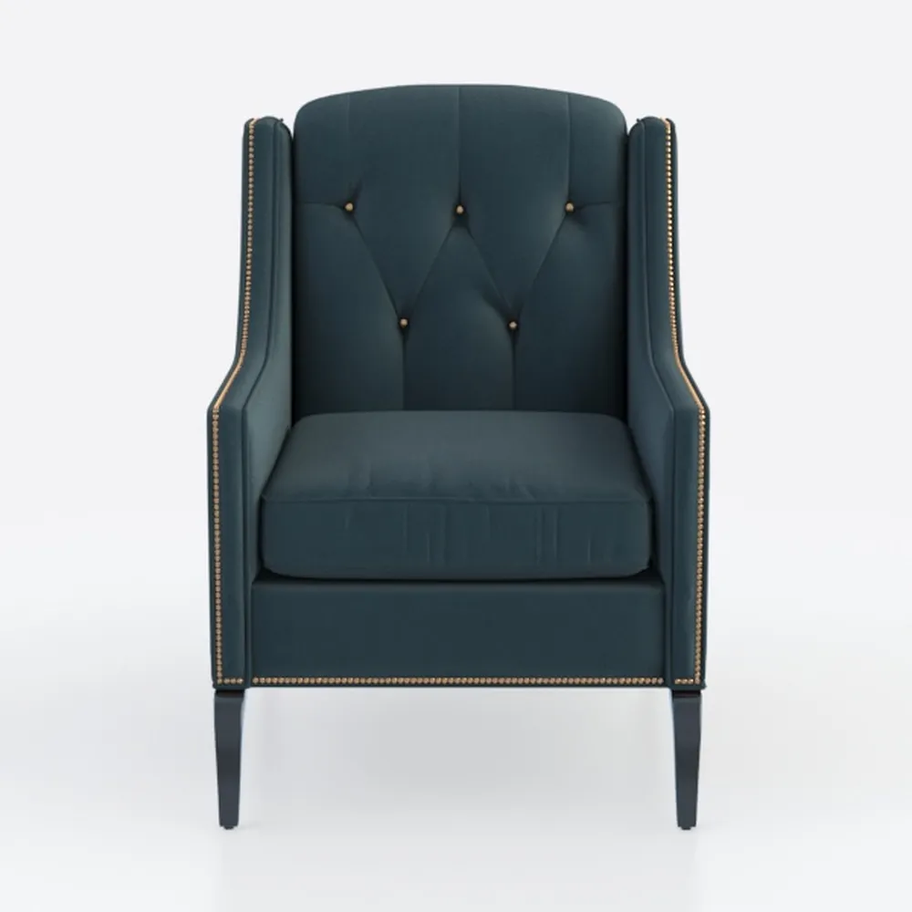 Pemberly Row Upholstered Accent Chair with Button