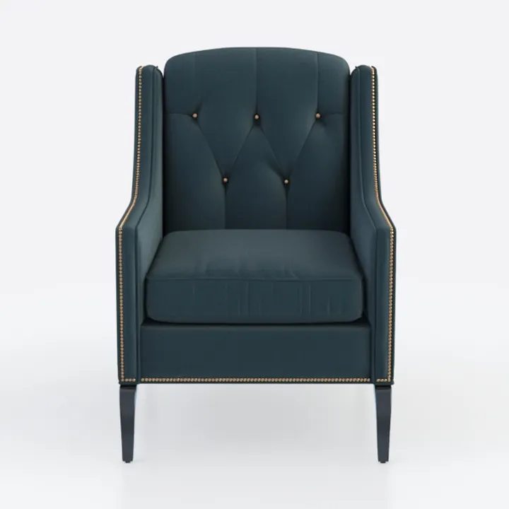 Pemberly Row Upholstered Accent Chair with Button 
