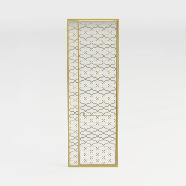 Gold Metal Moroccan Style Decorative Room Divider Screen 3D Model