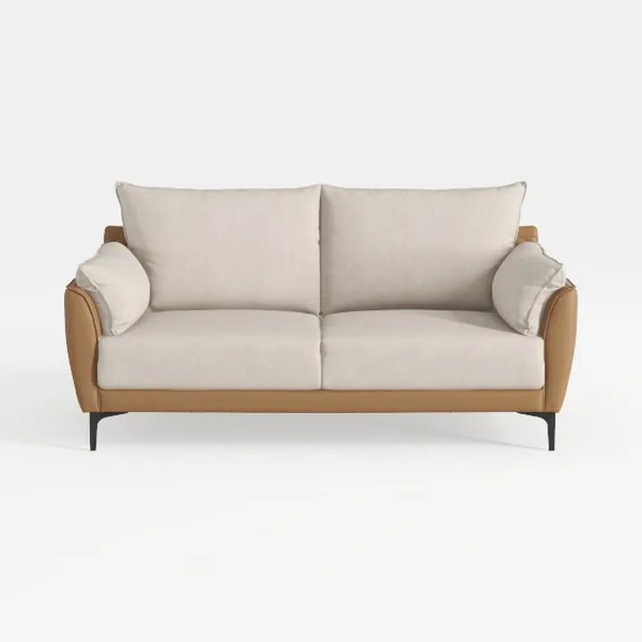Modern Sofa Velvet Couch with Wooden Legs for