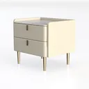 NightStand/Sofa Table Solid Wood Bedside Table Left 45 Degree View