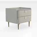 NightStand/Sofa Table Solid Wood Bedside Table Right 45 Degree View