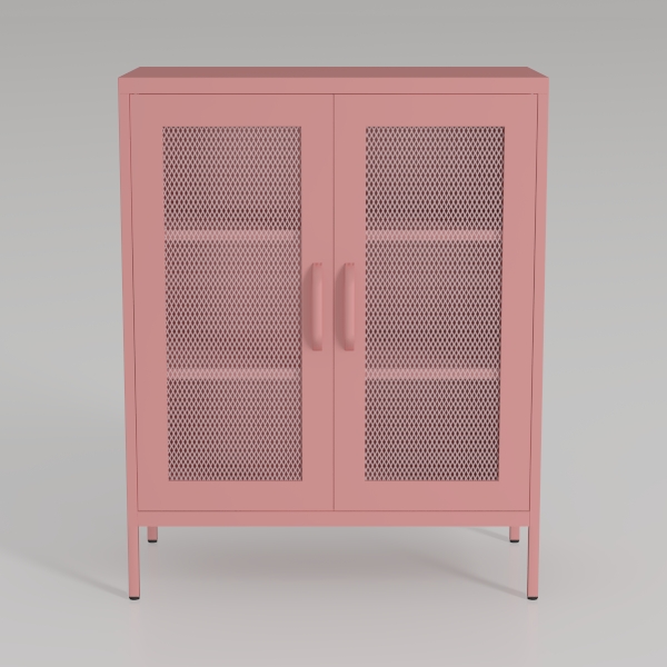 Metal Storage Cabinet with Mesh Doors,Steel
