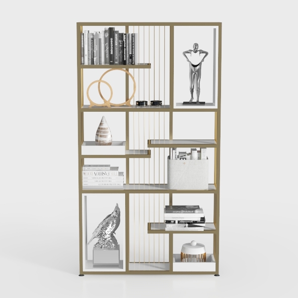 Rattan Bookshelf 7 Tiers Bookcases Storage Rack