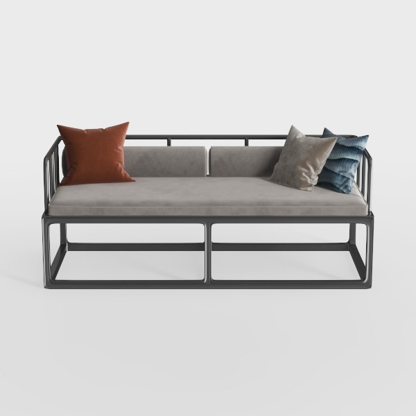 Armen Living Serenity 79" Fossil Gray Velvet Sofa 