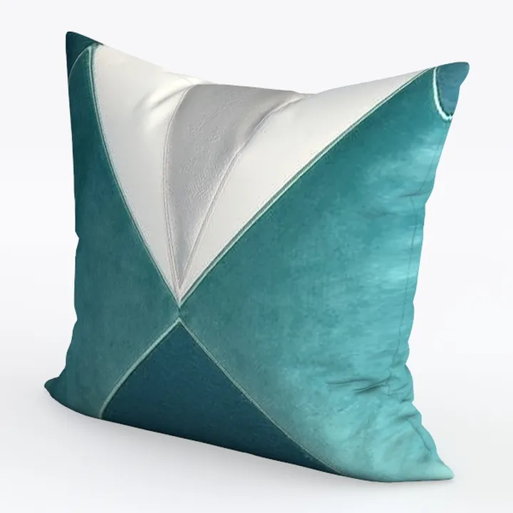 Ocean Wave Decorative Pillow Covers Set of 2, Aqua