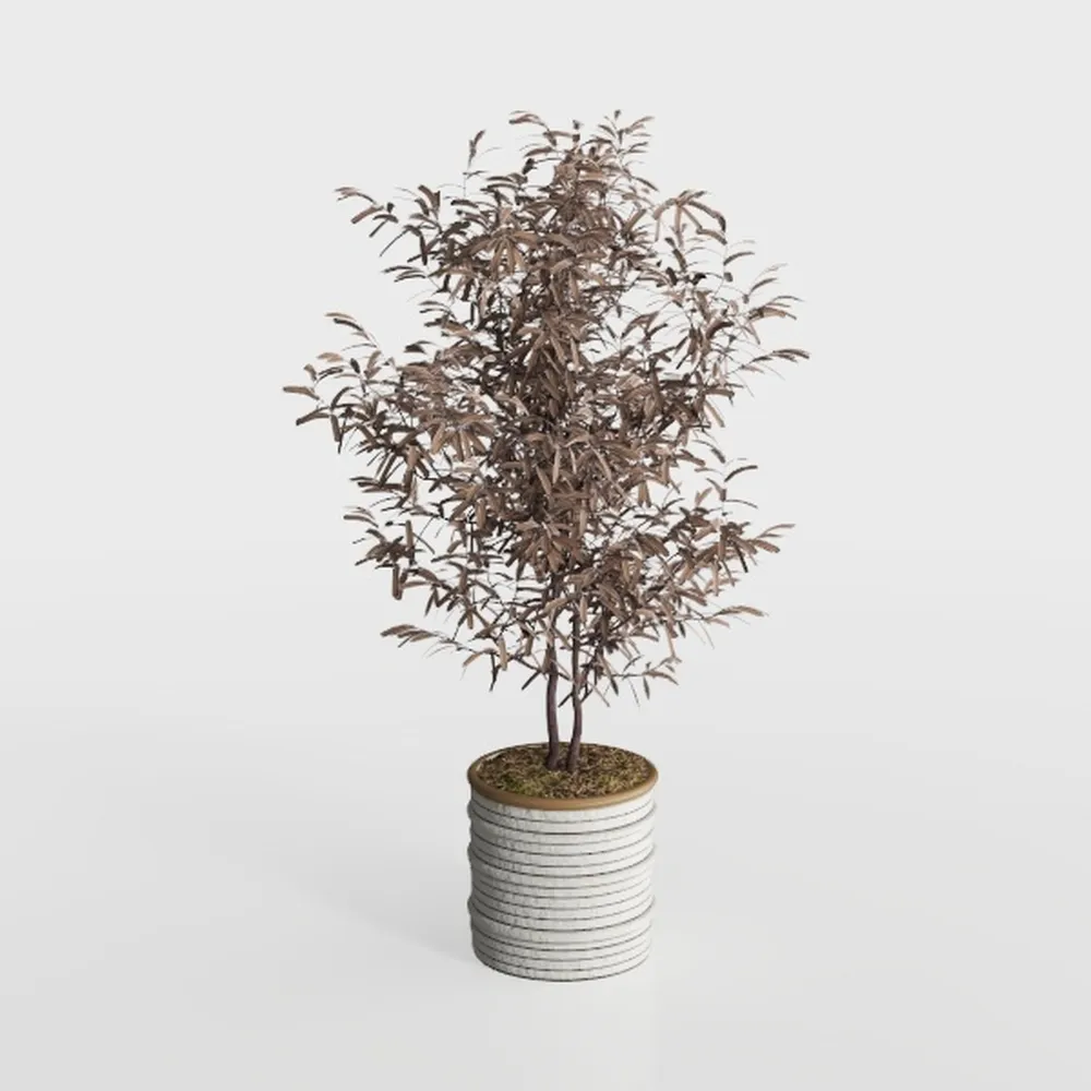 Water Hyacinth Round Floor Planter with Metal Pot 