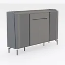 Knocbel Modern Storage Cabinets Buffet Sideboard Right 45 Degree View