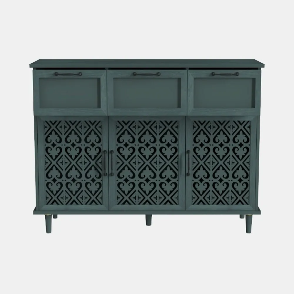 47" Green Accent Wood Sideboard Buffet with