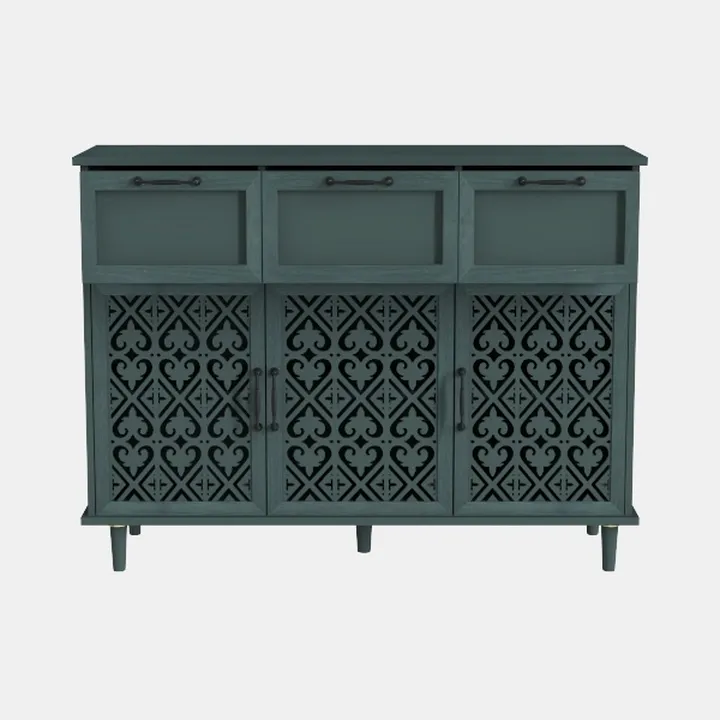 47" Green Accent Wood Sideboard Buffet with
