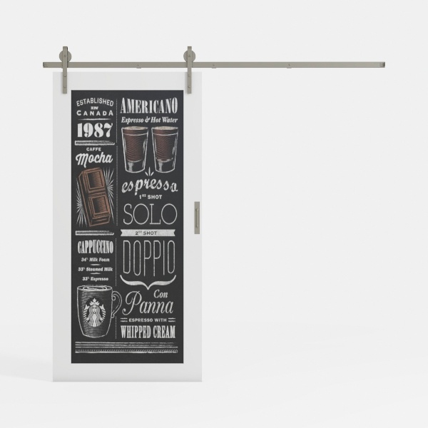 6.6FT Barn Door Hardware Kit Heavy Duty Sliding