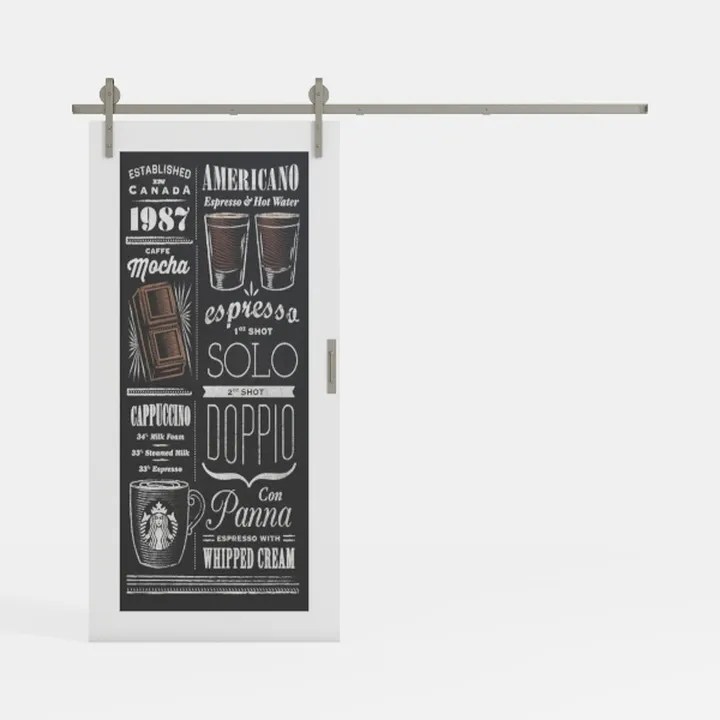 6.6FT Barn Door Hardware Kit Heavy Duty Sliding