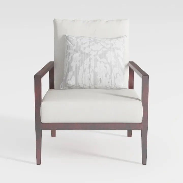 Mid-Century Modern Accent Chair, Upholstered Arm