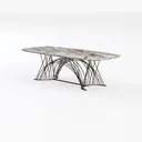 TAPIVA Desk Computer Desks Office Desk Marble Tabl Left 45 Degree View