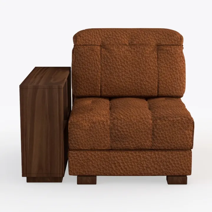 SIMPLIHOME Rex Center Sofa Module in Full-Grain Ge