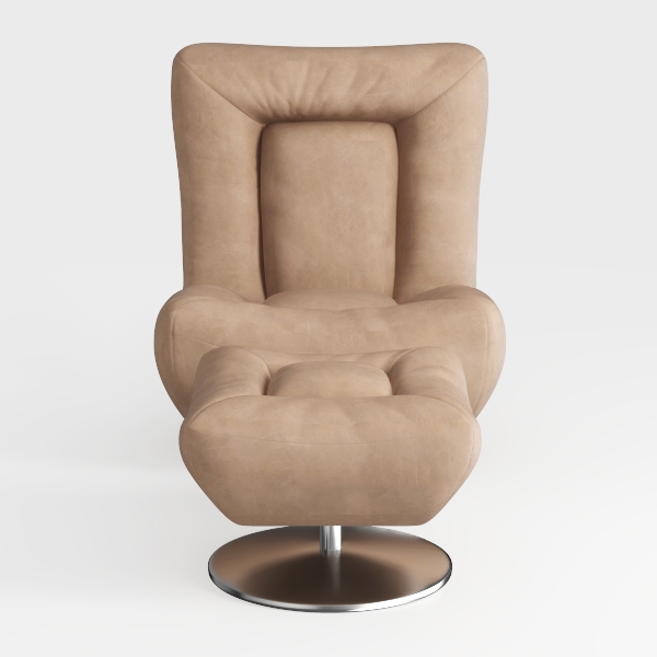 Oversized PU Leather Big Large Recliner with Adjus