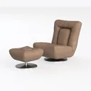 Oversized PU Leather Big Large Recliner with Adjus Left 45 Degree View
