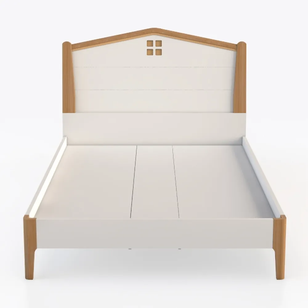 Baxton Studio Lilia Boucle Platform Bed with Scall