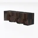 Modern Smoked Acrylic Abstract Decorative Shelf 3D Model Left 45 Degree View