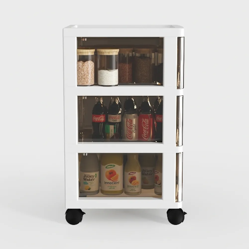 Side Table, Narrow End Table with Storage Shelf