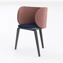 Velvet Dining Chairs Set of 2, Modern Upholstered Left 45 Degree View