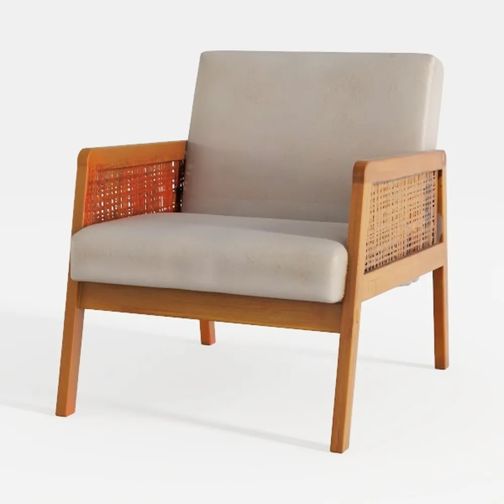 Accent Chair Mid-Century Modern Chair with Sherpa 