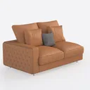 68Inches 2-Seater PU Faux Leather Sofa Comfy Sofas Right 45 Degree View