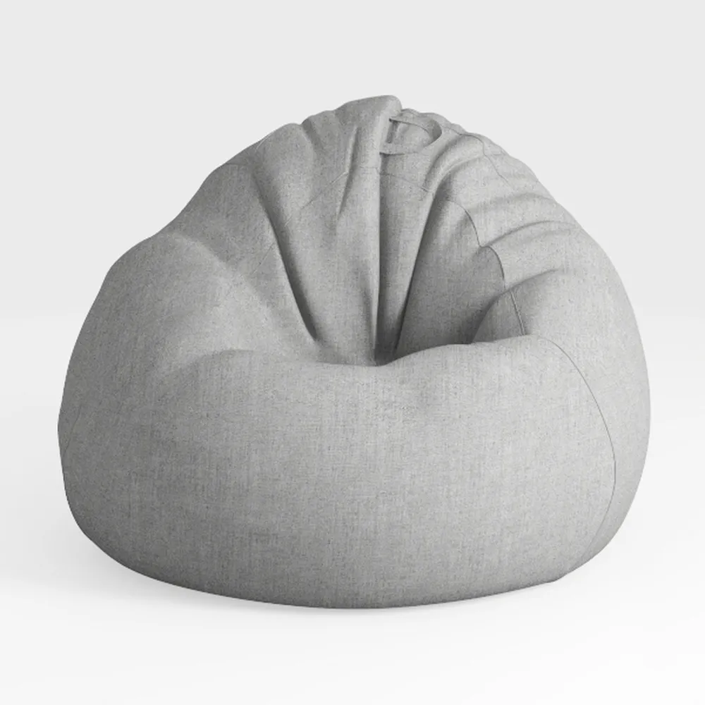Microfiber Upholstered Bean Bag Sofa with Petal Ba