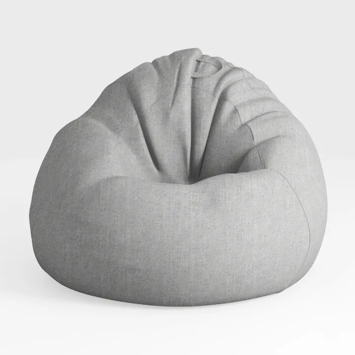 Microfiber Upholstered Bean Bag Sofa with Petal Ba