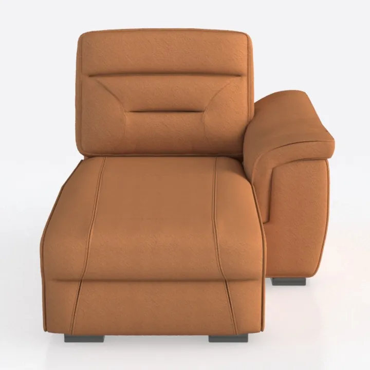 Modern Brown Fabric Chaise Lounge Sofa 3D Model