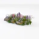 perennial border-Cozy Garden Left 45 Degree View