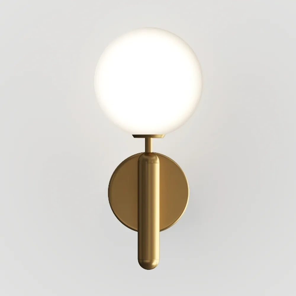 KCO Lighting Milk Glass Globe Wall Sconce Mid