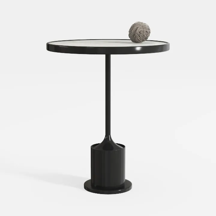 Vintage Round End Table Living Room, Rusitc Side