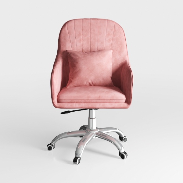 Yaheetech Pink Desk Chair Vanity Chair Comfy