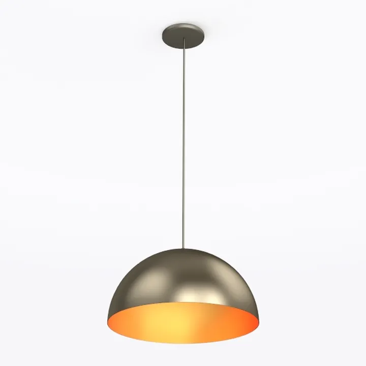 Matte Metal Pendant Light - 16" Minimalist