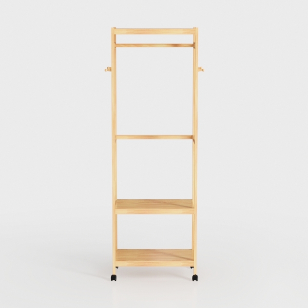 Utoplike Teak Wood Bathroom Shelf Organizer Stand