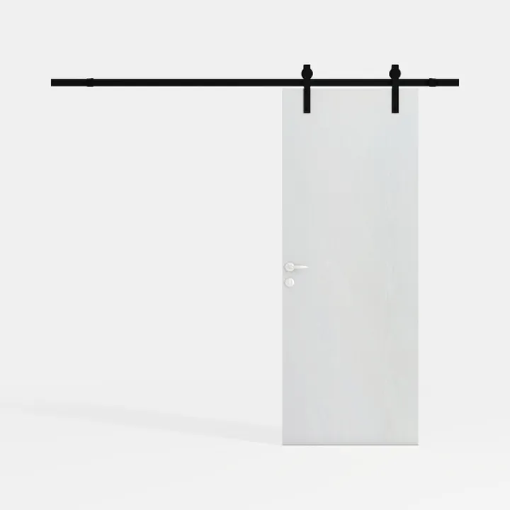 SmartStandard 40 x 84 in Glass Barn Door with 7FT