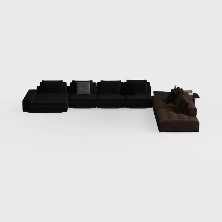 Valencia Nathan Napa Leather Couch - 4 Seats with 