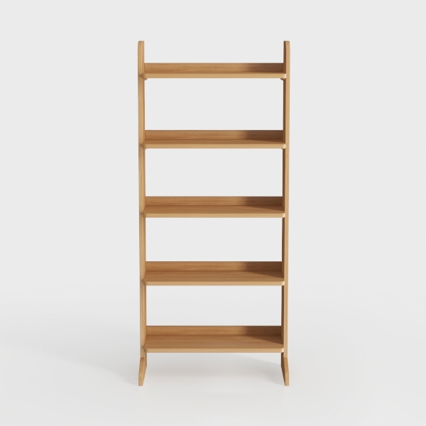 HITNET Ladder Shelf, 4-Tier Bookshelf, Bamboo