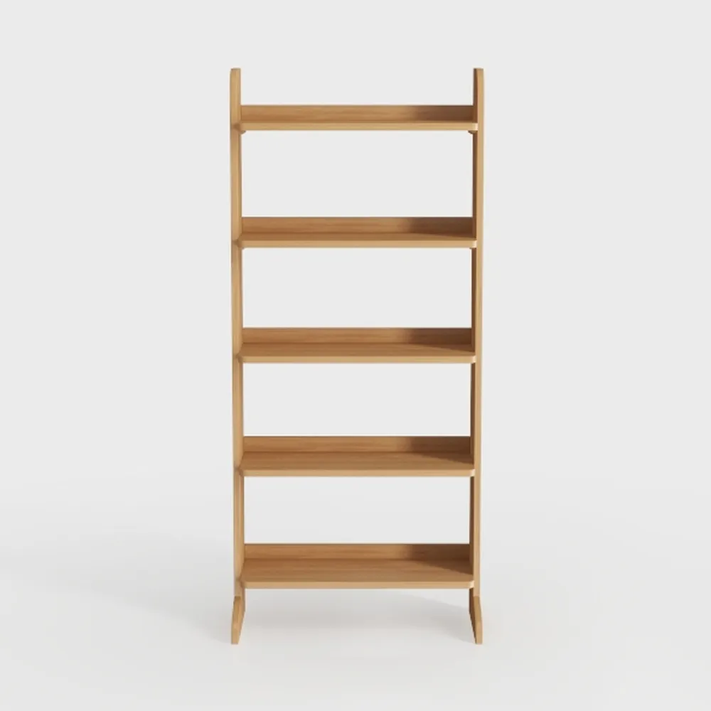 HITNET Ladder Shelf, 4-Tier Bookshelf, Bamboo